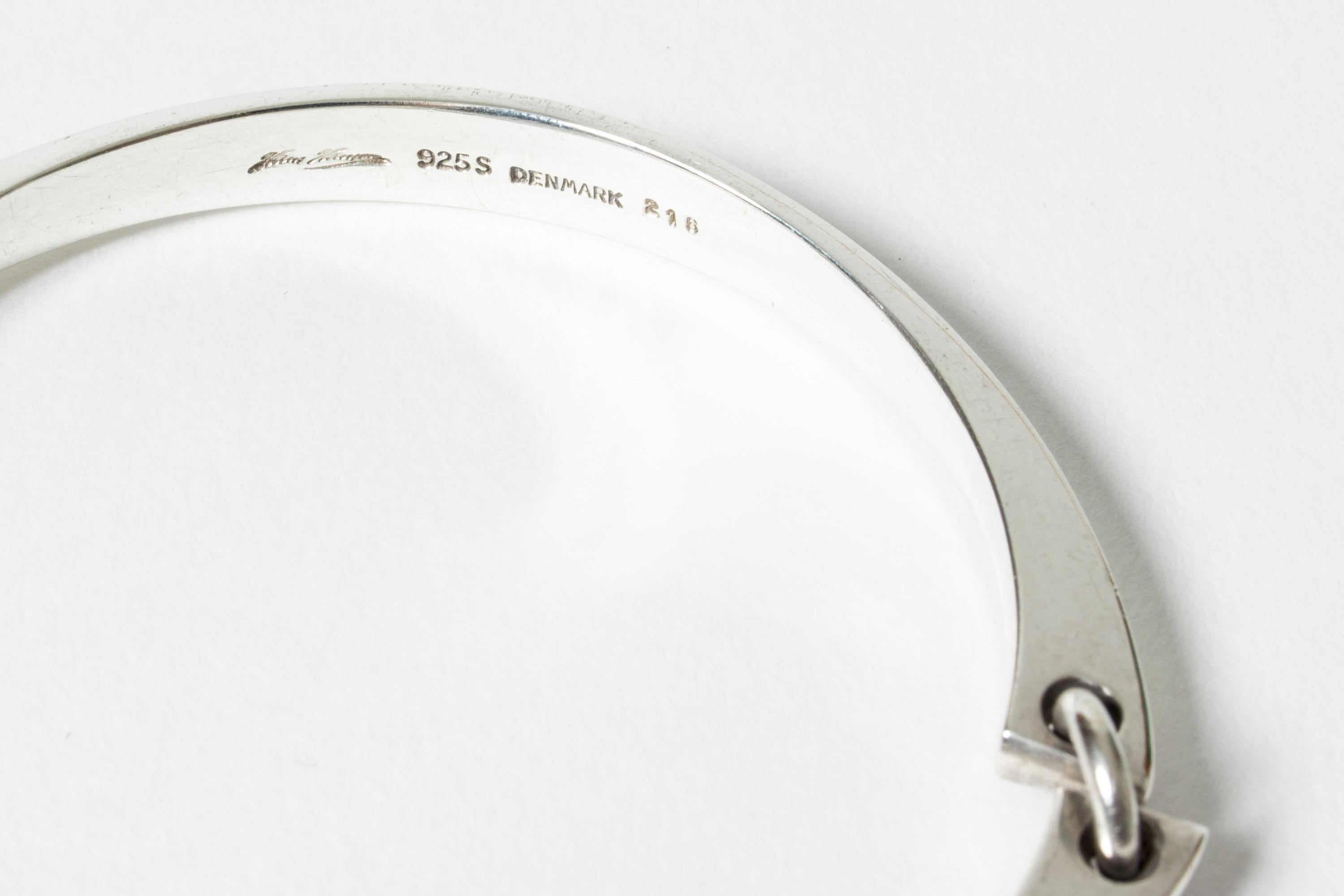 Silver Bracelet by Bent Gabrielsen Pedersen for Hans Hansen, Denmark, 1960s 2