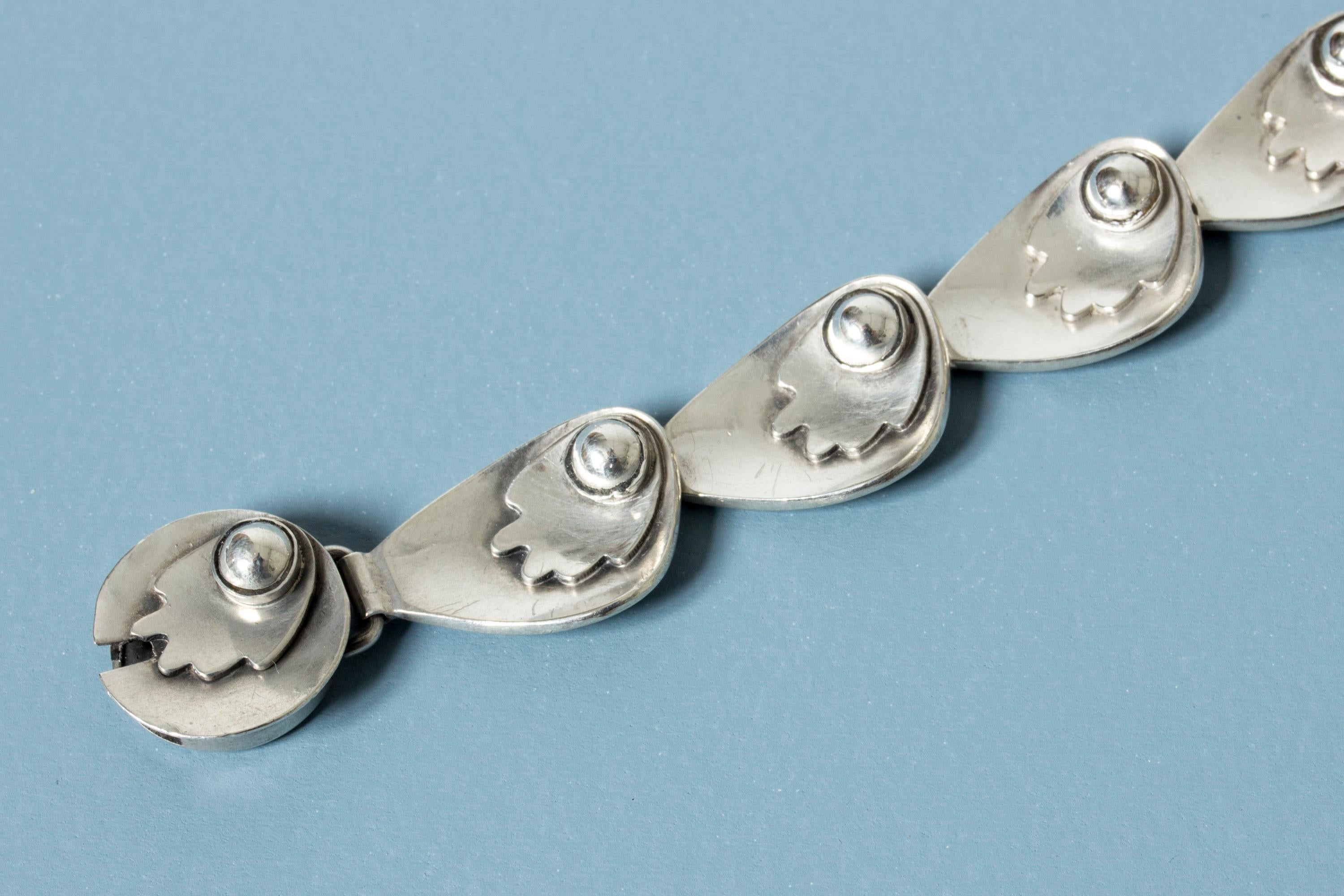 Silbernes Silberarmband von Gertrud Engel für Michelsen, Schweden, 1953 im Zustand „Gut“ in Stockholm, SE