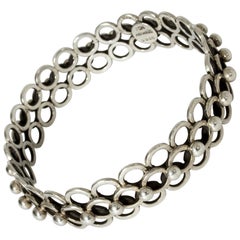 Silver Bracelet by Hermann Ole Jacobsen, Denmark, 1950s