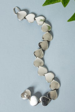Silver Bracelet by Karl Gustav Hansen, Hans Hansen, Denmark, 1950s