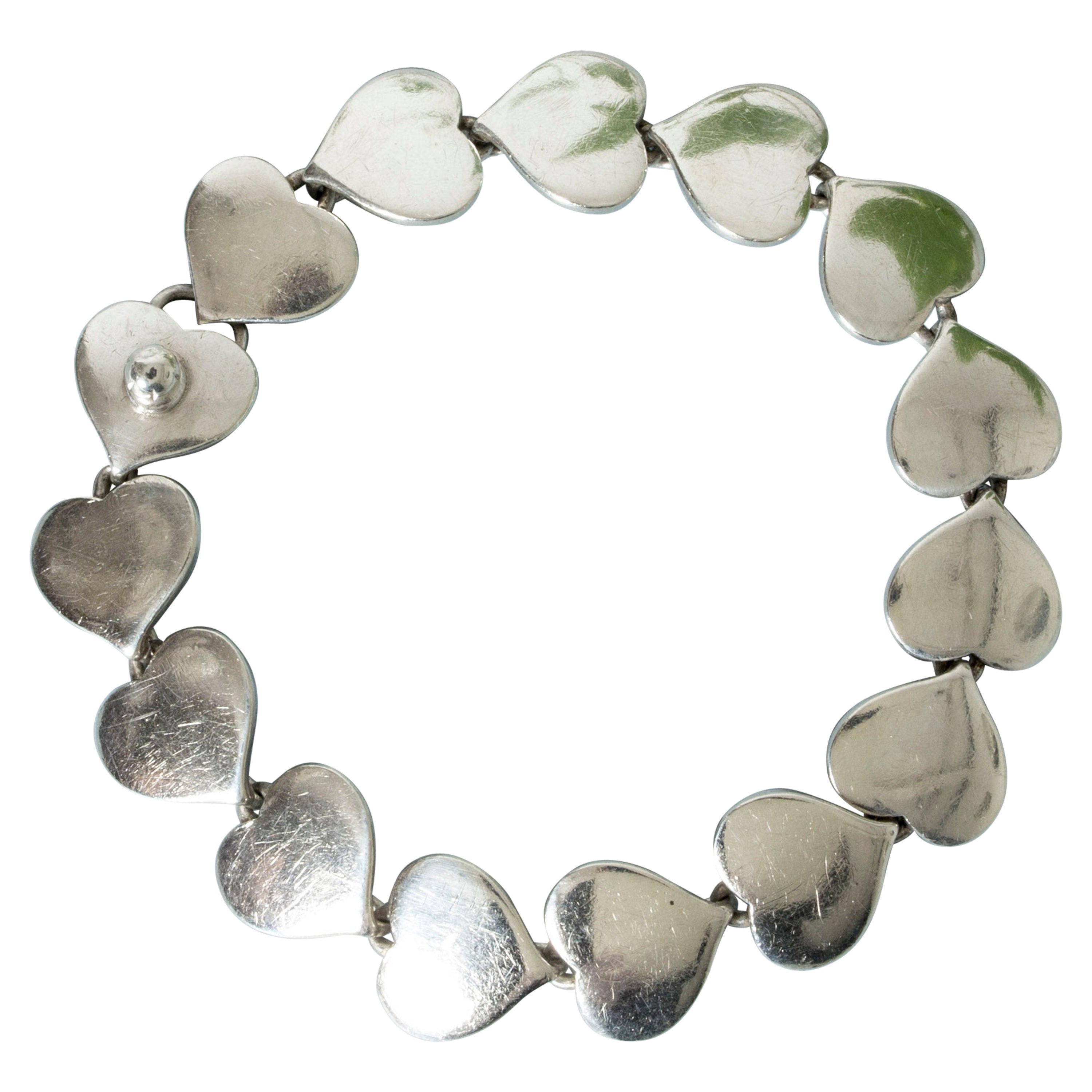 Silver Bracelet by Karl Gustav Hansen, Hans Hansen, Denmark, 1950s