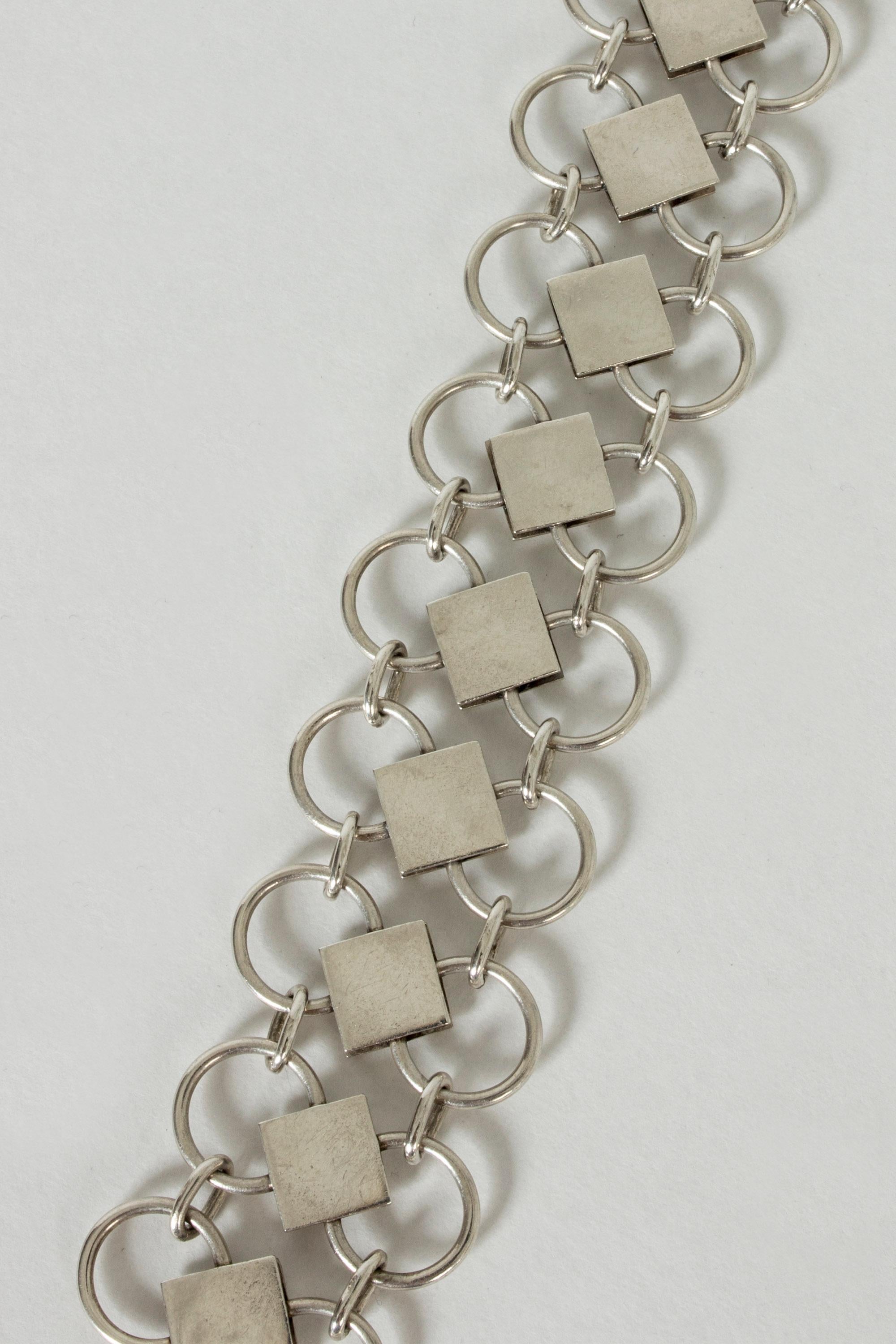 Silver Bracelet by Sigurd Persson for Atelier Borgia, Sweden, 1945 In Good Condition For Sale In Stockholm, SE