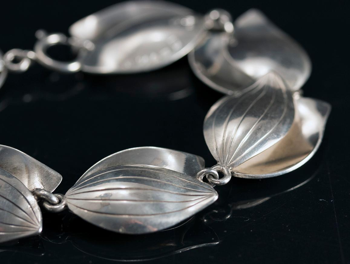 Modernist Silver Bracelet by Sigurd Persson for Stigbert, Sweden, 1951