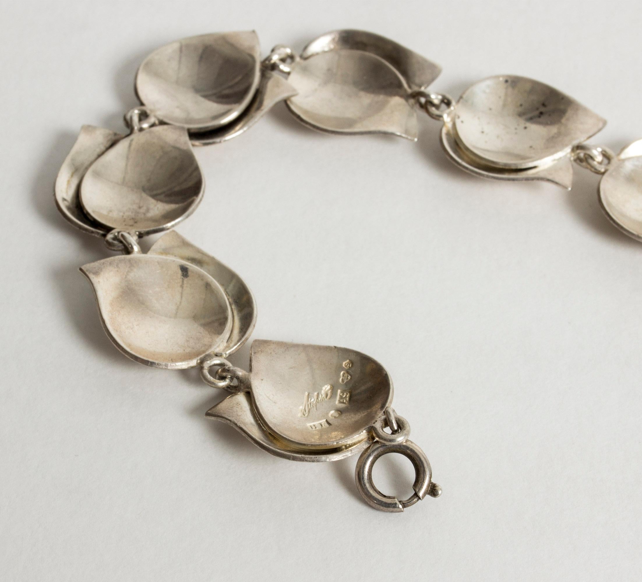 Silver Bracelet by Sigurd Persson for Stigbert, Sweden, 1951 In Good Condition In Stockholm, SE