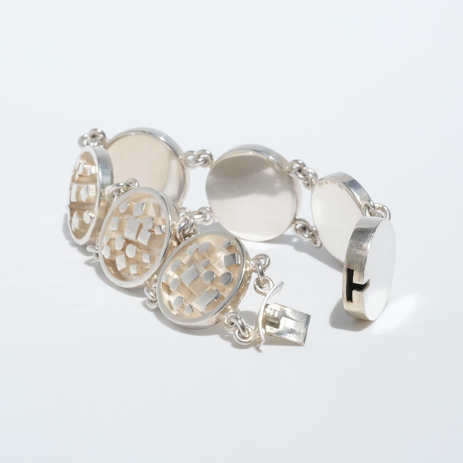 Silver Bracelet by Swedish Mastersmith Claës Giertta Made Year, 1962 6