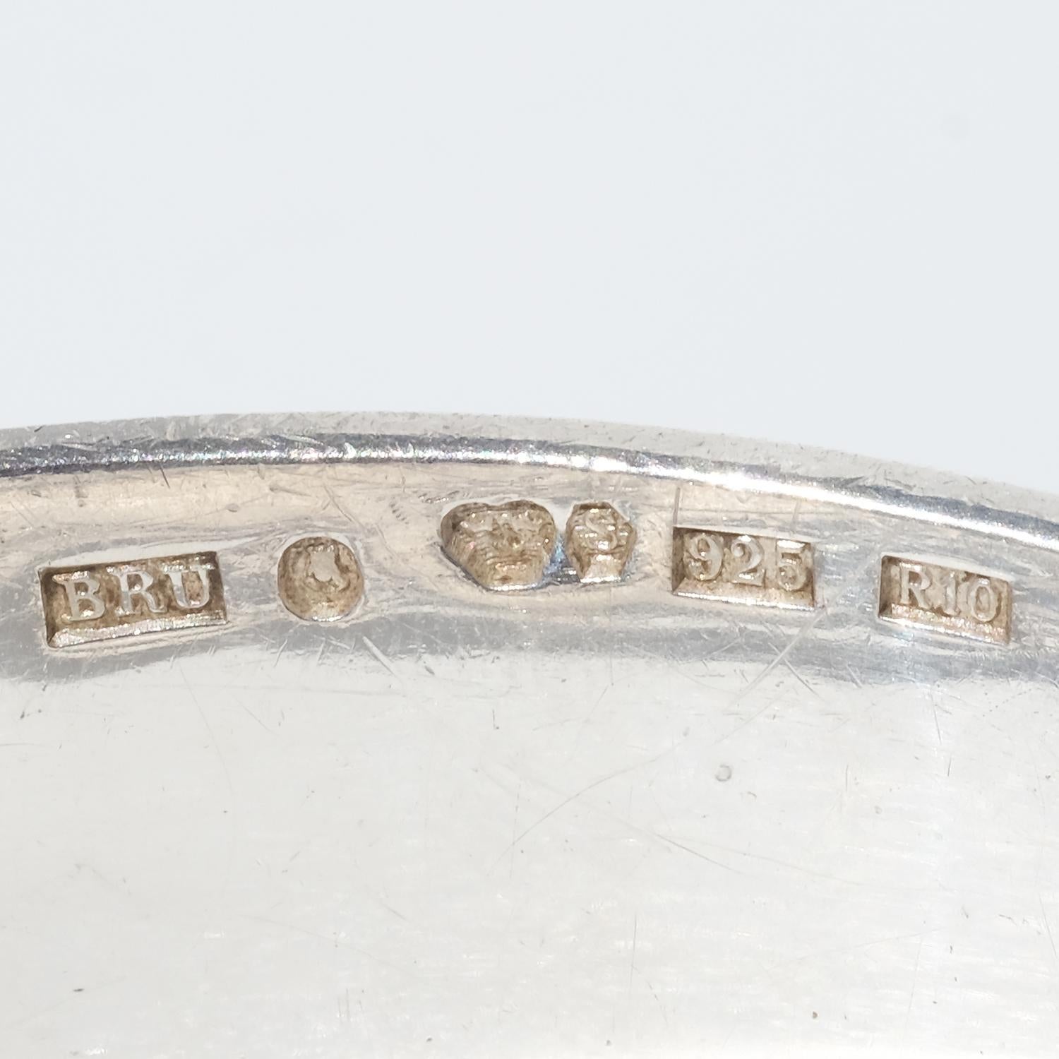Women's or Men's Silver Bracelet by Swedish Smith Jan Brunk Made Year, 1991 For Sale