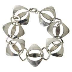 Silver Bracelet by Theresa Hvorslev, Sweden, 1973