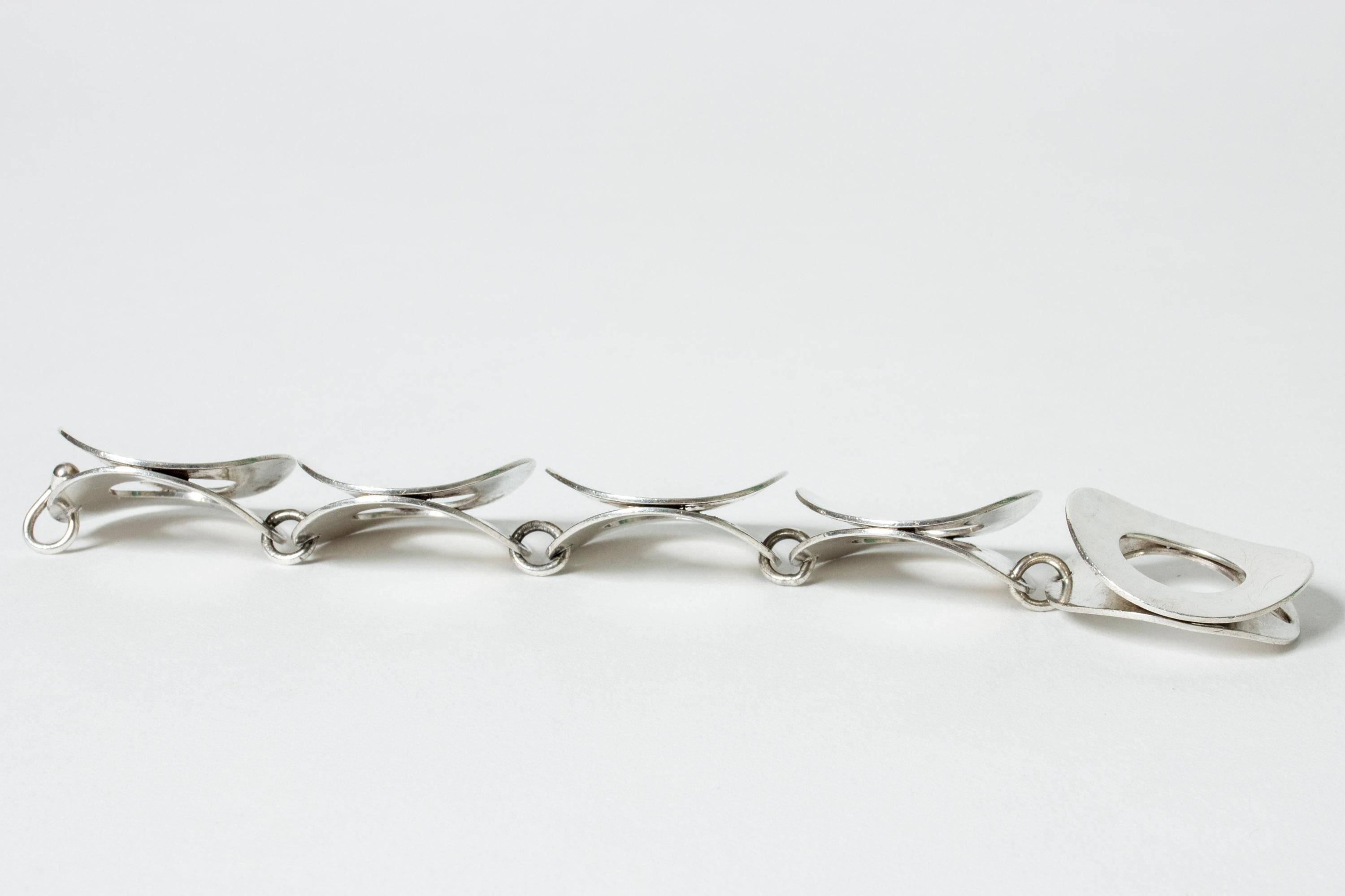 Women's or Men's Silver Bracelet by Tone Vigeland for Plus, Norway, 1960s