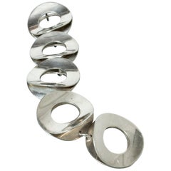 Silver Bracelet by Tone Vigeland for Plus, Norway, 1960s