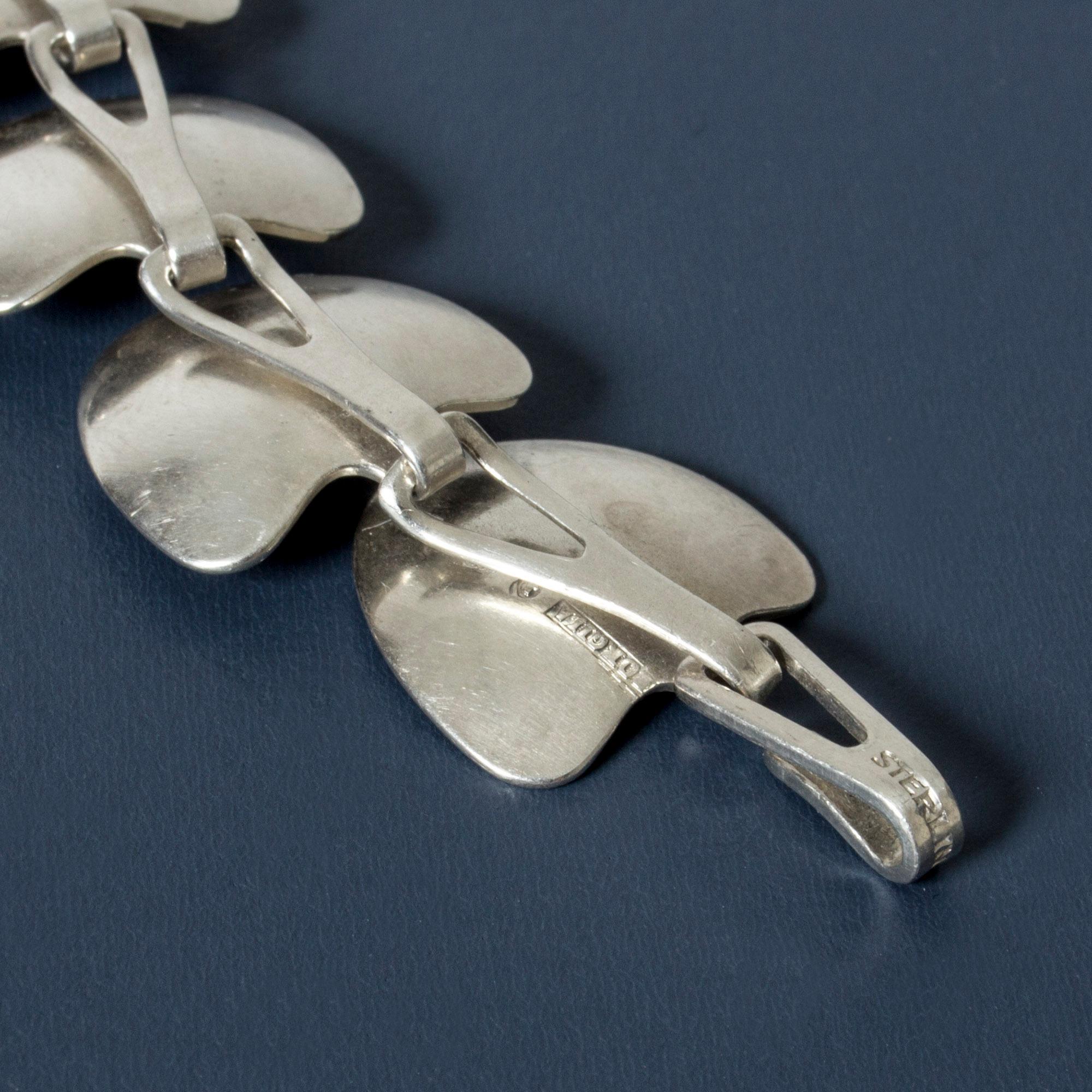 Modernist Silver Bracelet from Atelier Borgila