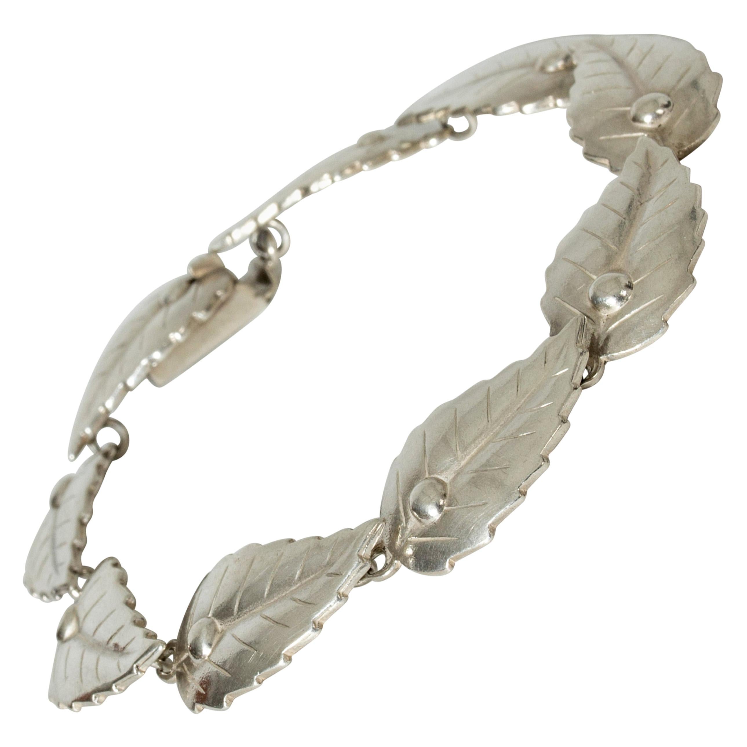 Silver Bracelet from Atelier Borgila, Sweden, 1950s For Sale