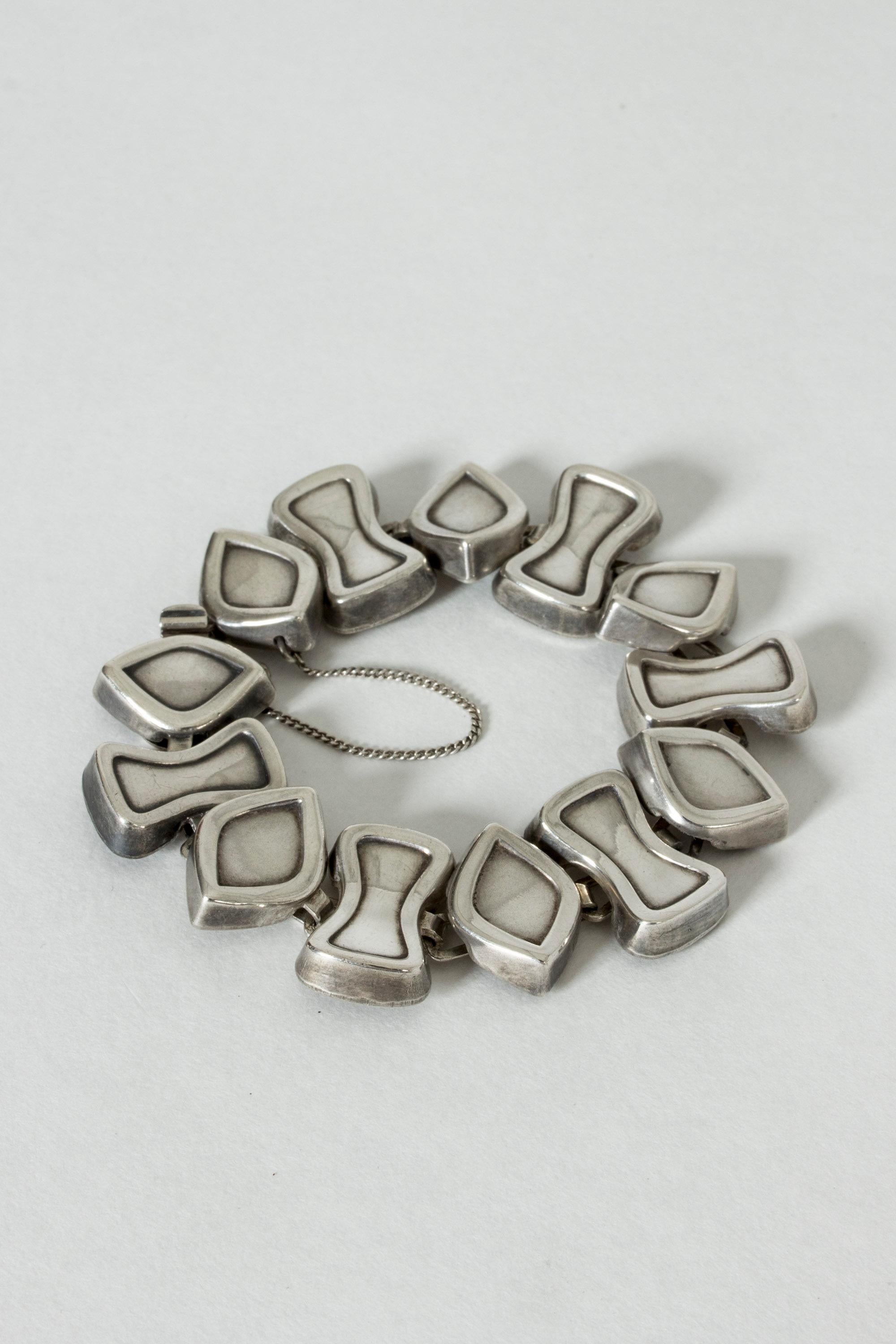 Silberarmband aus Atelier Borgila, Schweden, 1958 (Modernistisch) im Angebot