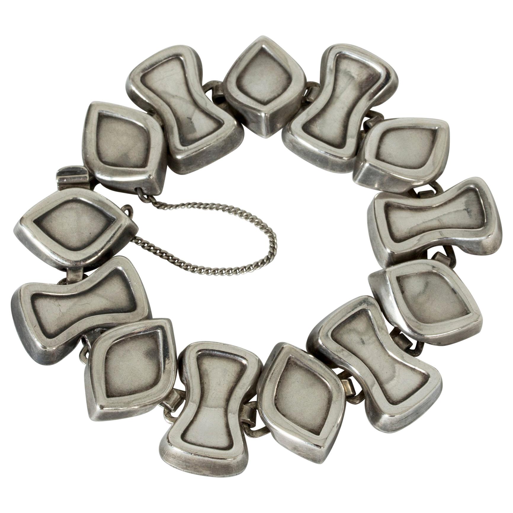 Silver Bracelet from Atelier Borgila, Sweden, 1958 For Sale