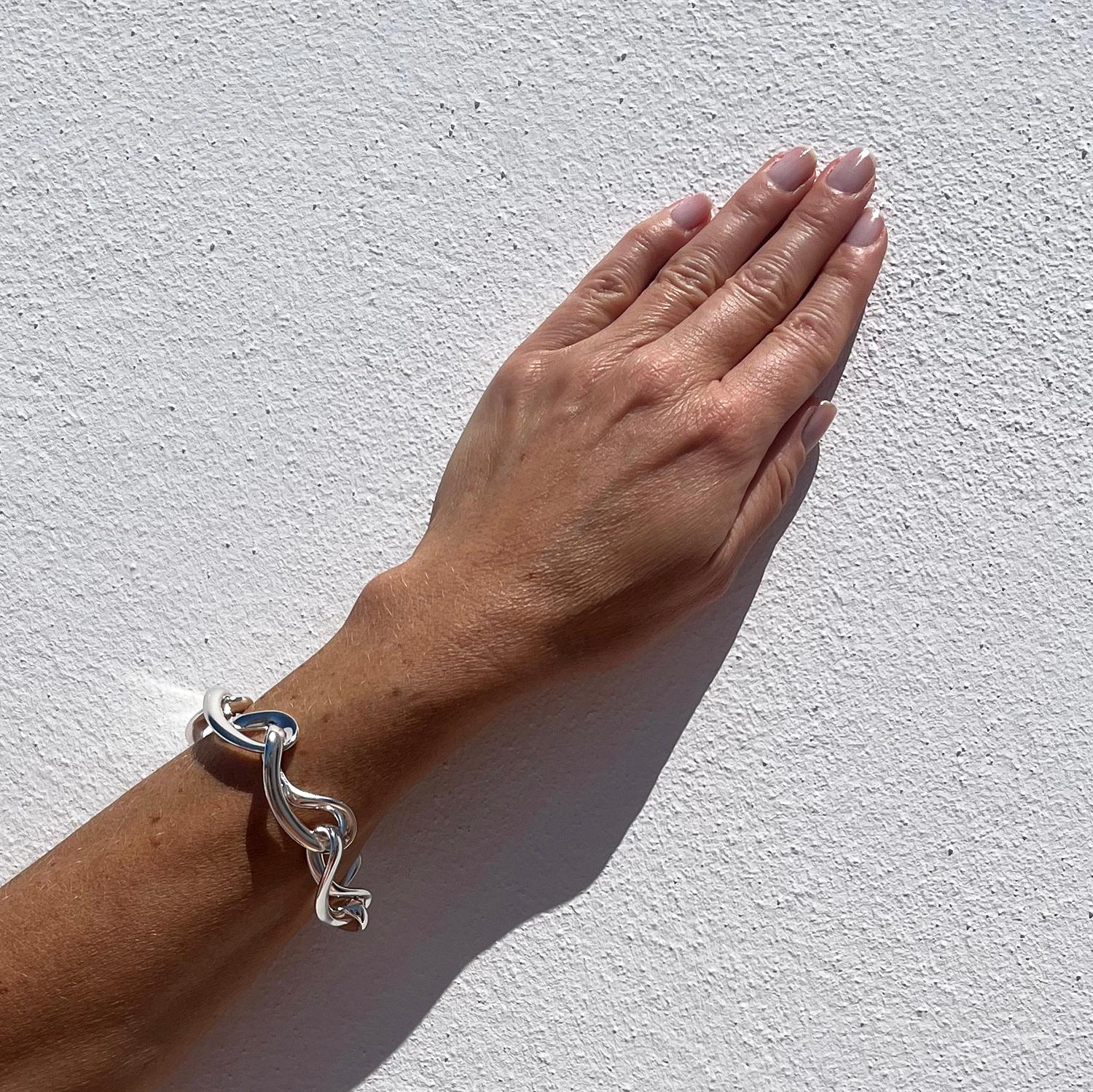 Silver Bracelet “Infinity” by Regitze Overgaard for Georg Jensen For Sale 4