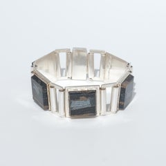 Pulsera de plata fabricada por Borgila, Suecia, en 1979