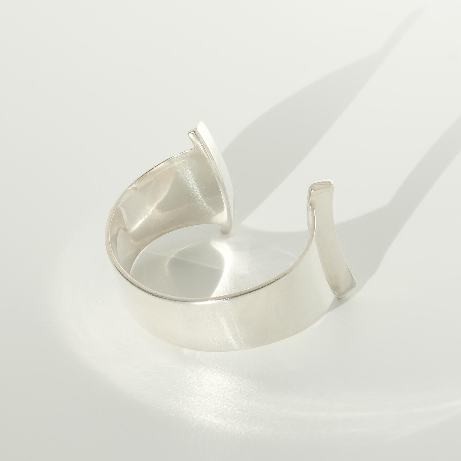 Bracciale in argento realizzato nel 1959 da Sigurd Persson, Svezia in vendita 7