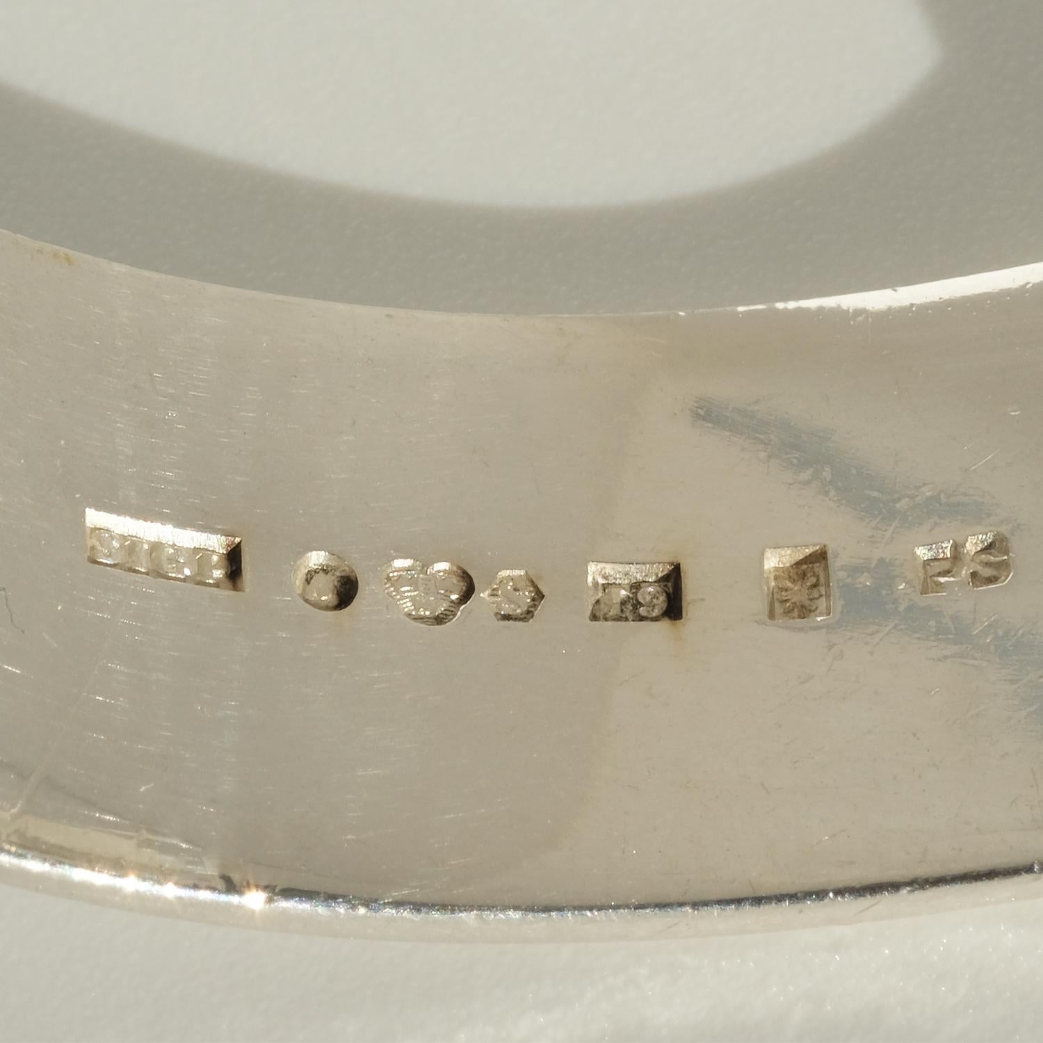 Silberarmband aus Silber, hergestellt 1959 von Sigurd Persson, Schweden im Angebot 3