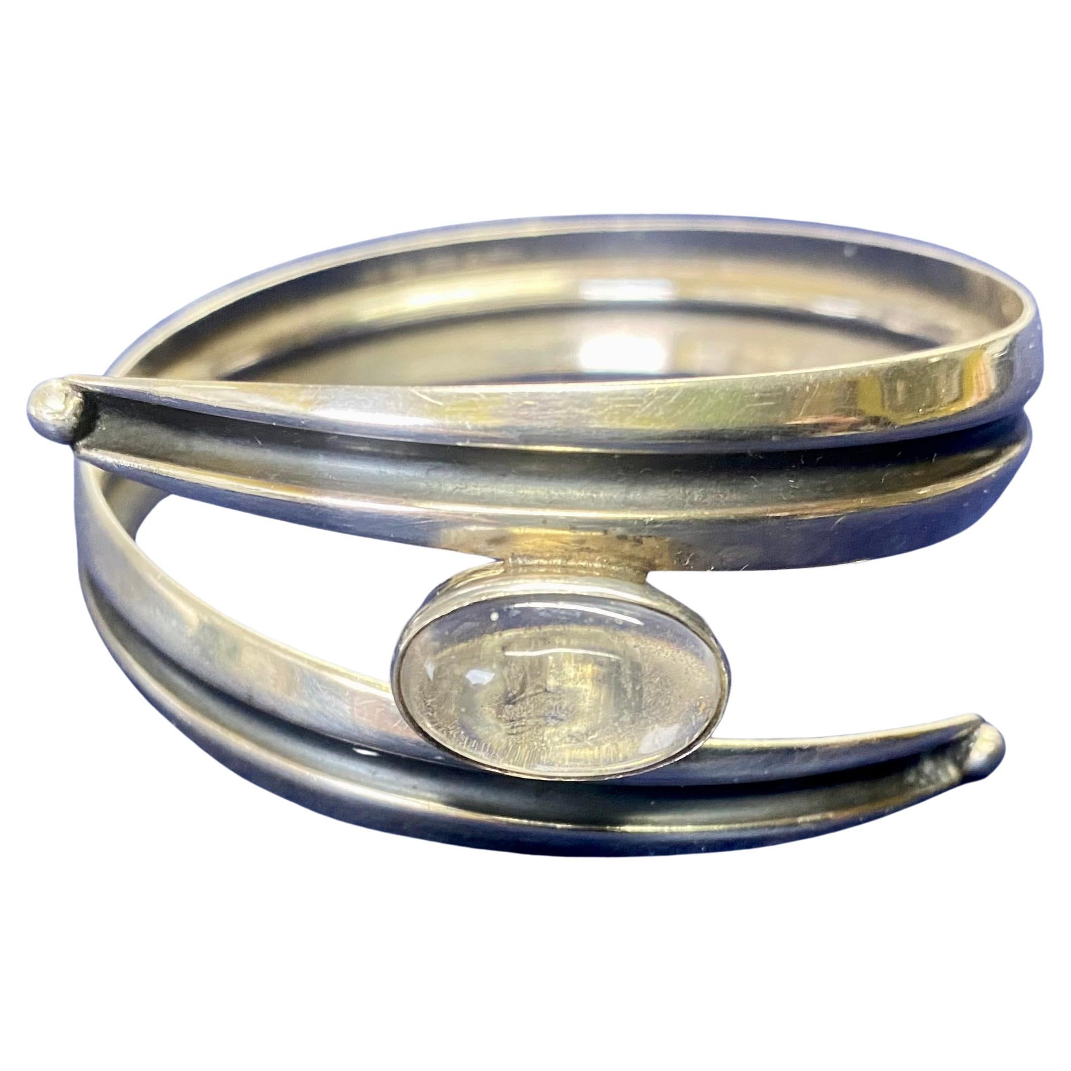 Bracelet en argent avec pierre, Finlande, 1960