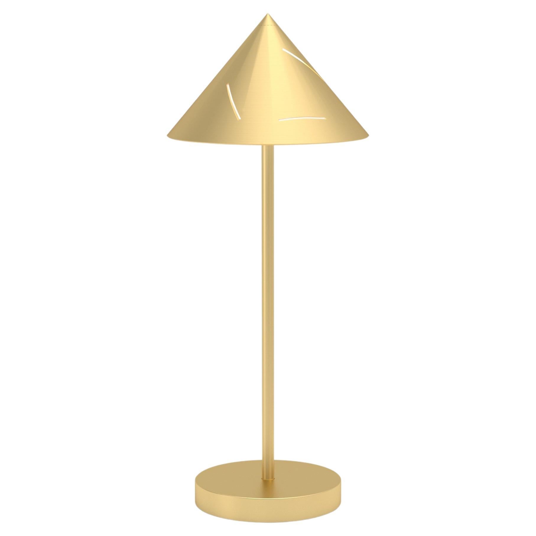 Lampada da scrivania in ottone argentato di Atelier A. Light