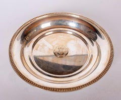 Silver Bread Plate with its Original Hallmark and Decoration in Central Part