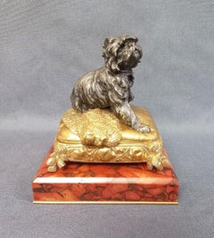 Silver Bronze And Gilt Bronze Jewelry Box Prosper Lecourtier