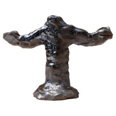 Silver Bronze Cross Candelabra by Daniele Giannetti