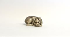 Silver Bronze Dragon Paperweight