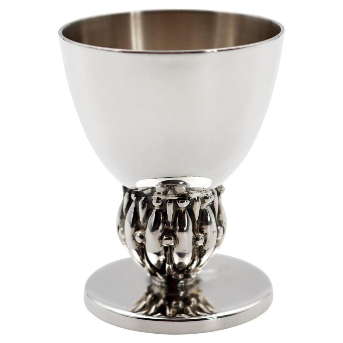French Silver Bronze Egg Cup For Sale