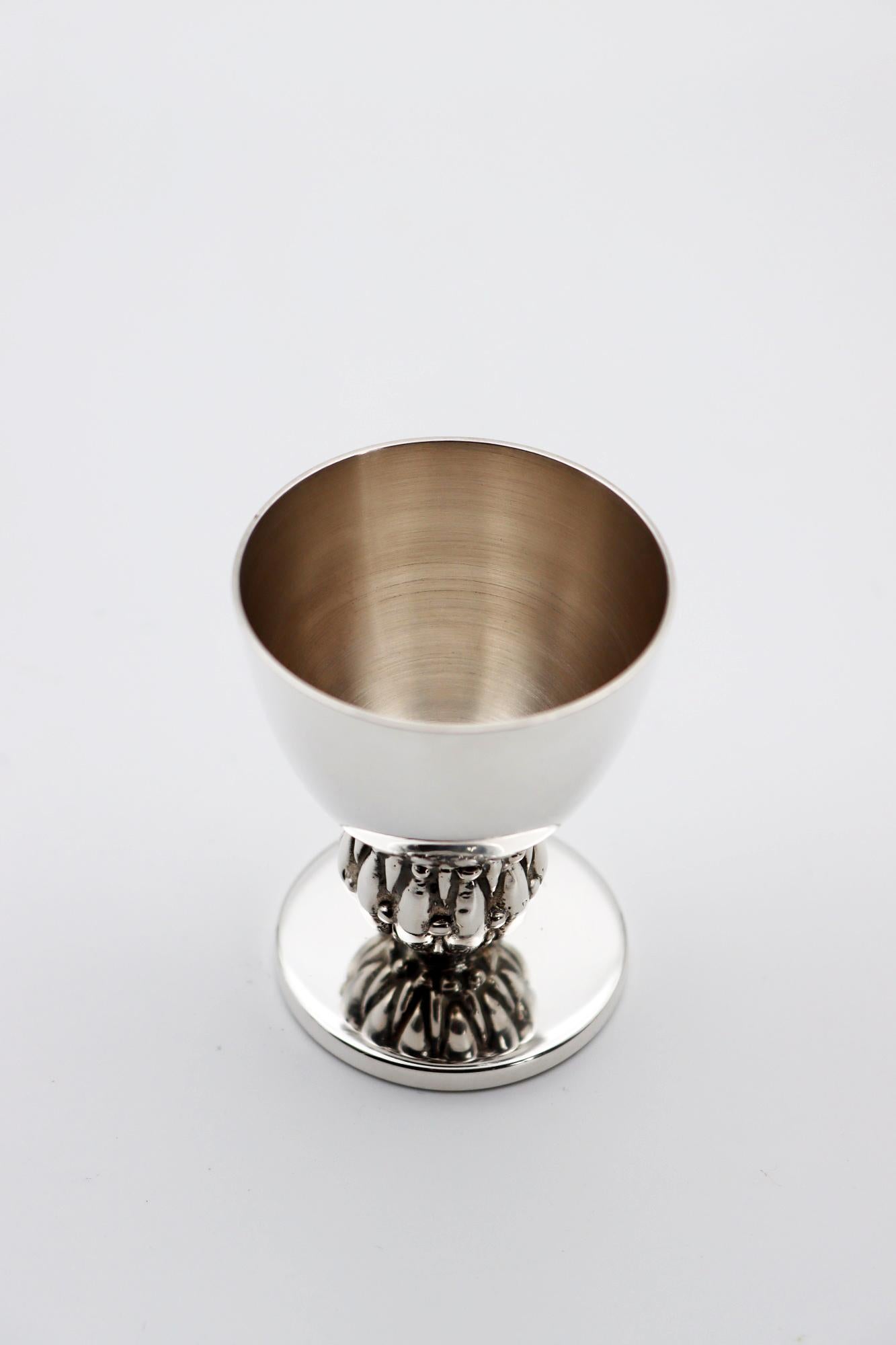 Silver Bronze Egg Cup In New Condition For Sale In Saint-Ouen, FR