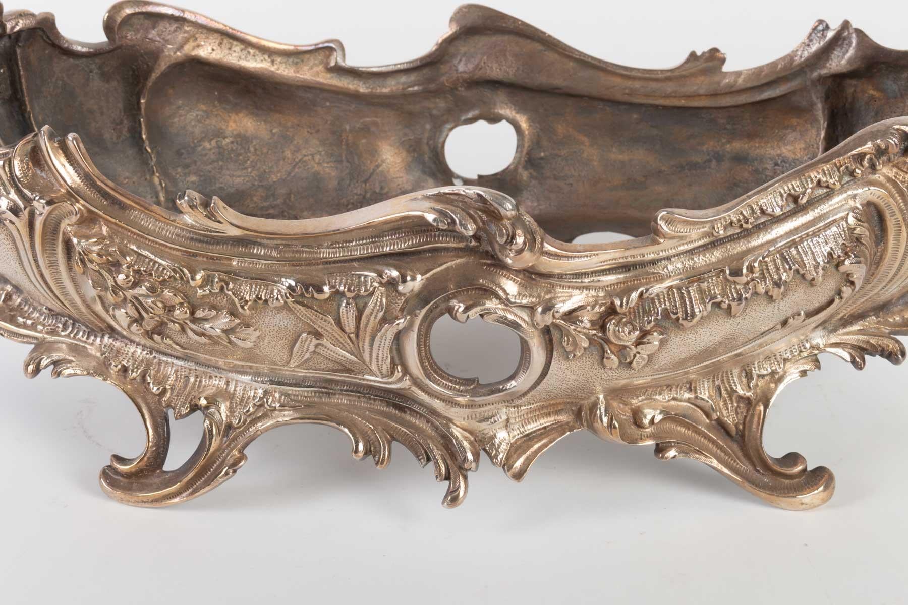 Silver Bronze Louis XV Style Planter, Napoleon III Period 1