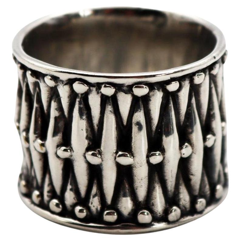 Silver Bronze Napkin Ring For Sale