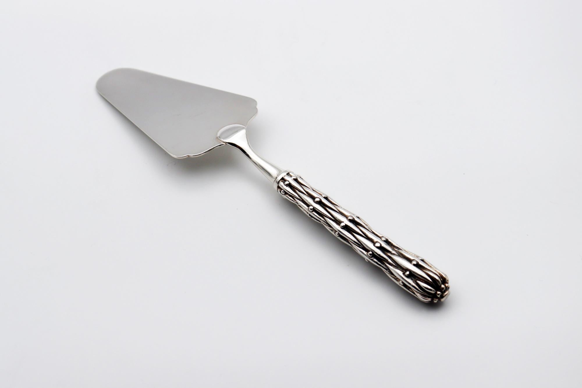 Silvered Silver Bronze Pie Server For Sale
