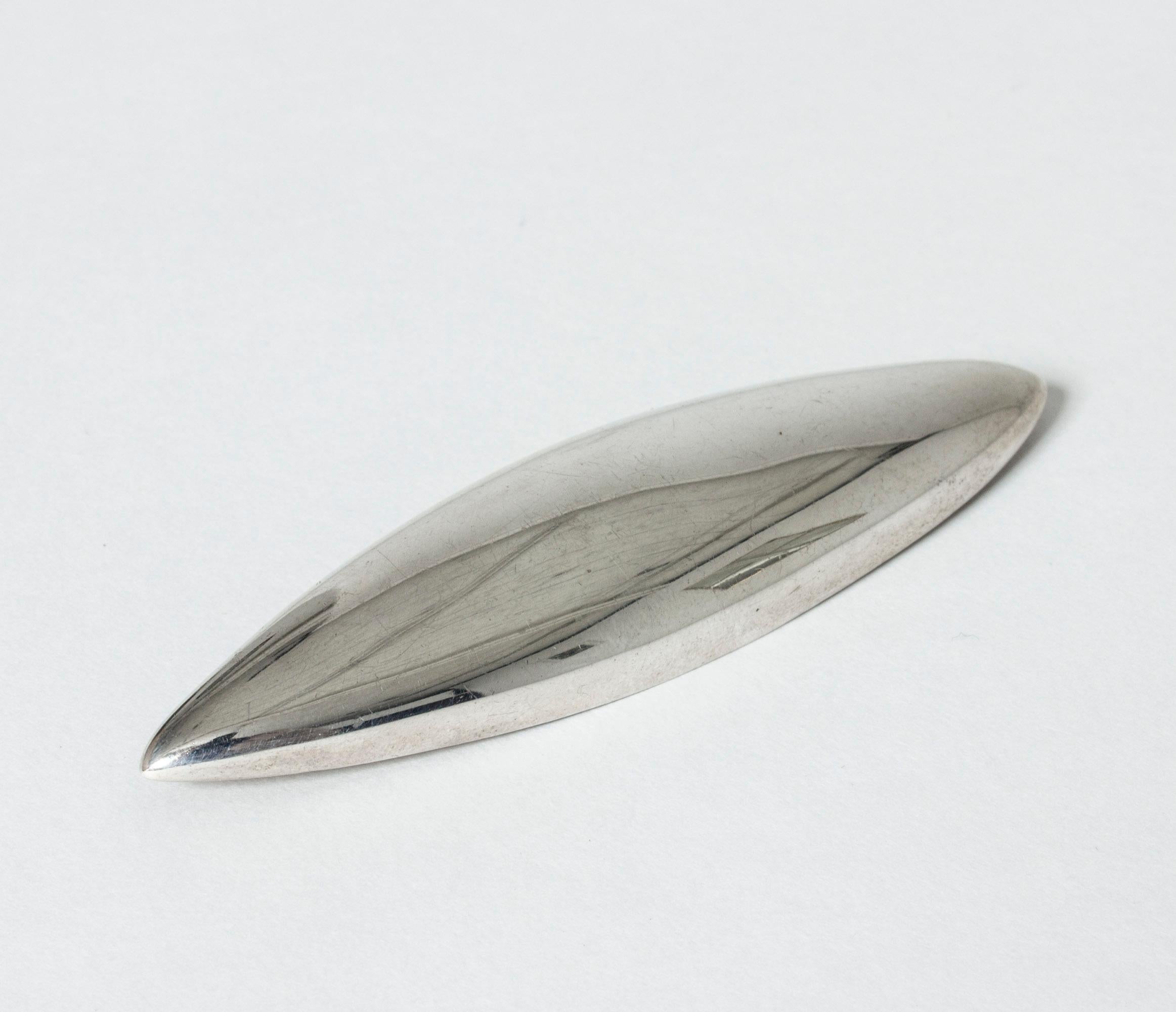 Silver Brooch by Aarikka, Finland, 1960s In Good Condition In Stockholm, SE