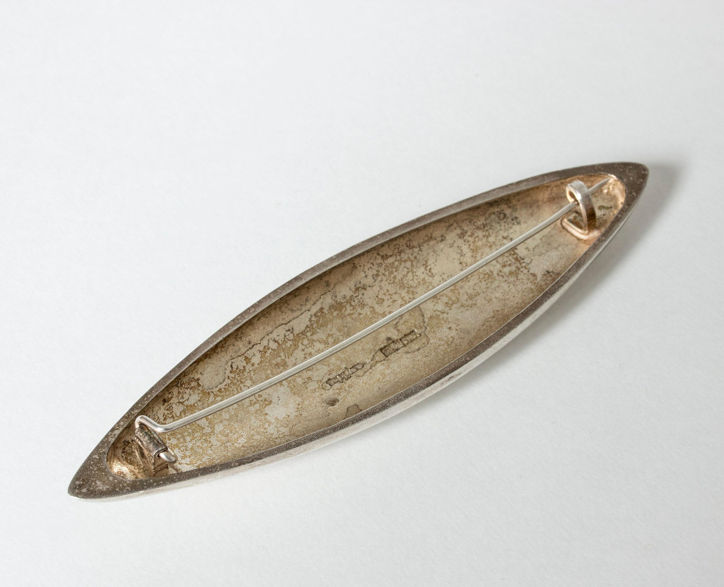 Women's or Men's Silver Brooch by Aarikka, Finland, 1960s