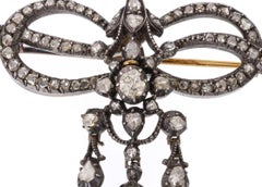 Broche en argent ; or et diamants – XIXe siècle – Belle Époque