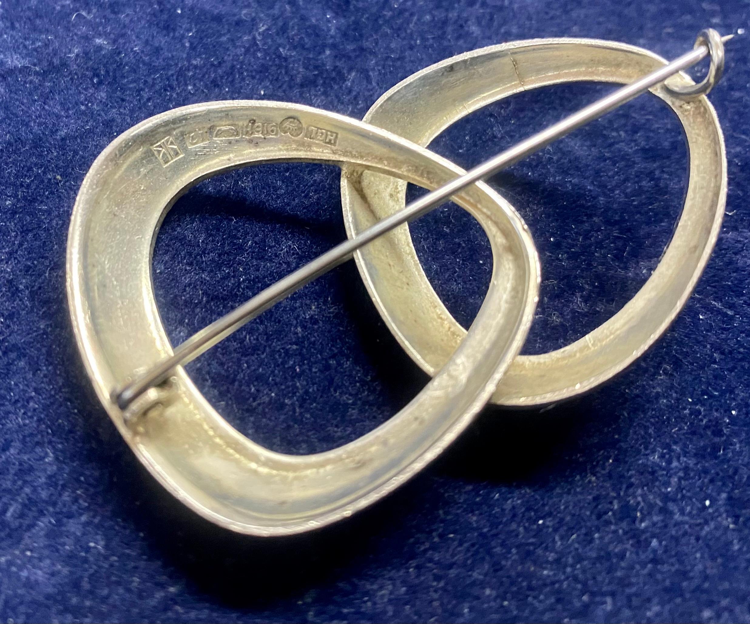 Modern Silver Brooch Mirjam Salminen, Finland, 1962 For Sale