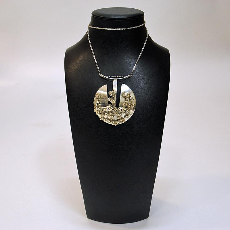 Late 20th Century Silver Brutalist Necklace by Valon Kulta & Hopea, Finland, 1970s