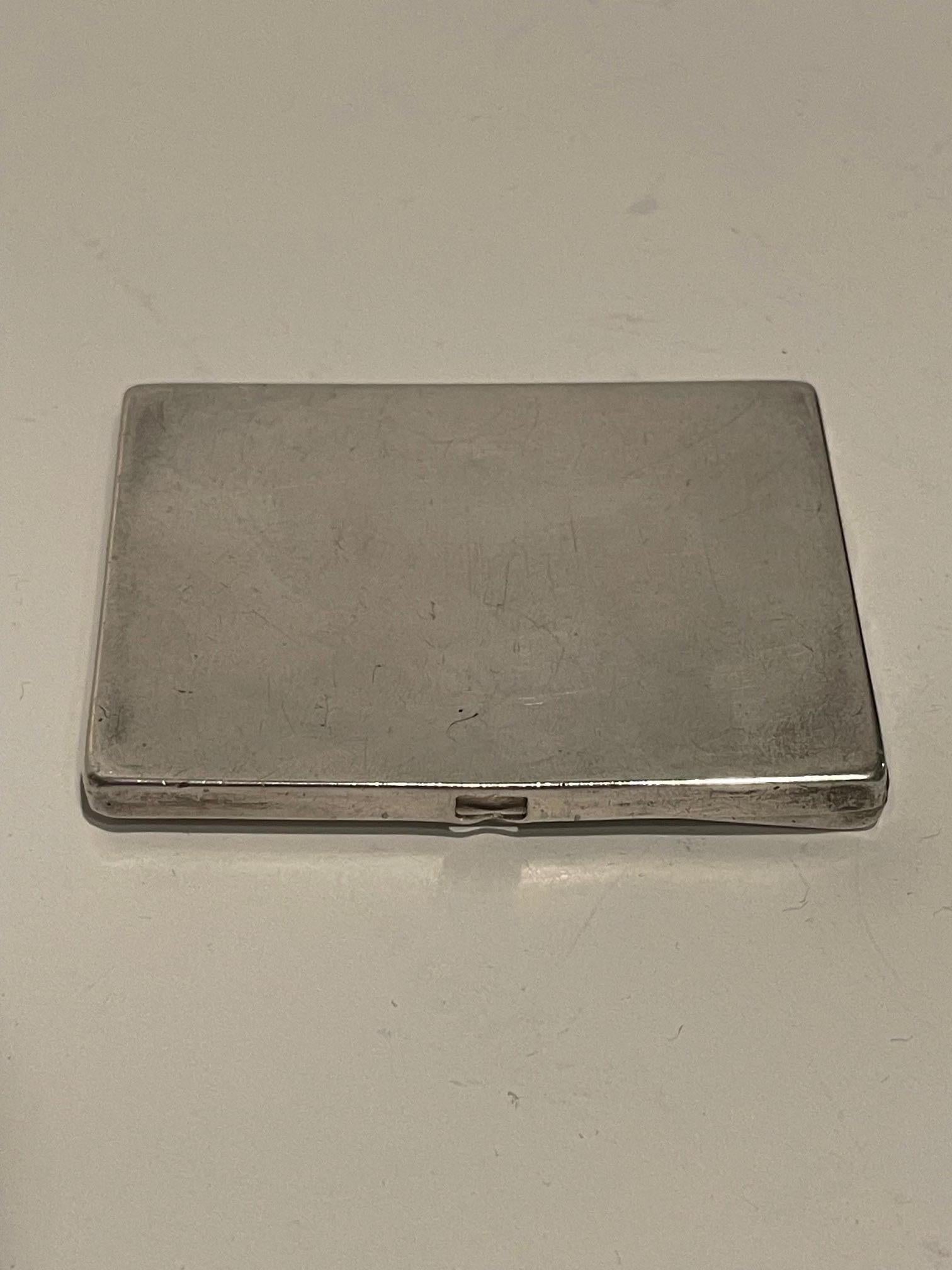 Silver Business Card Holder In Good Condition For Sale In Savannah, GA