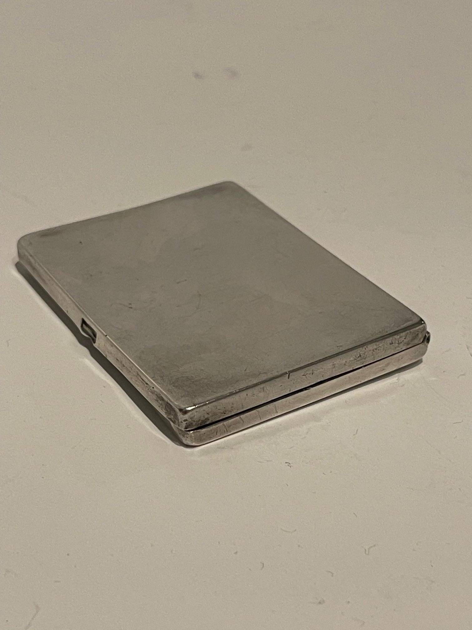 20th Century Silver Business Card Holder For Sale