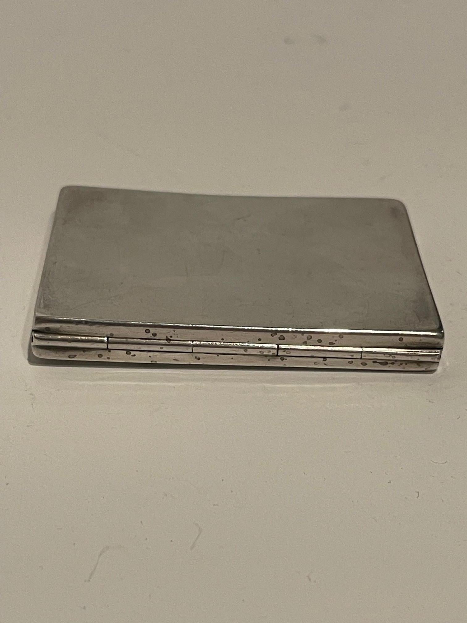 Silver Business Card Holder For Sale 2