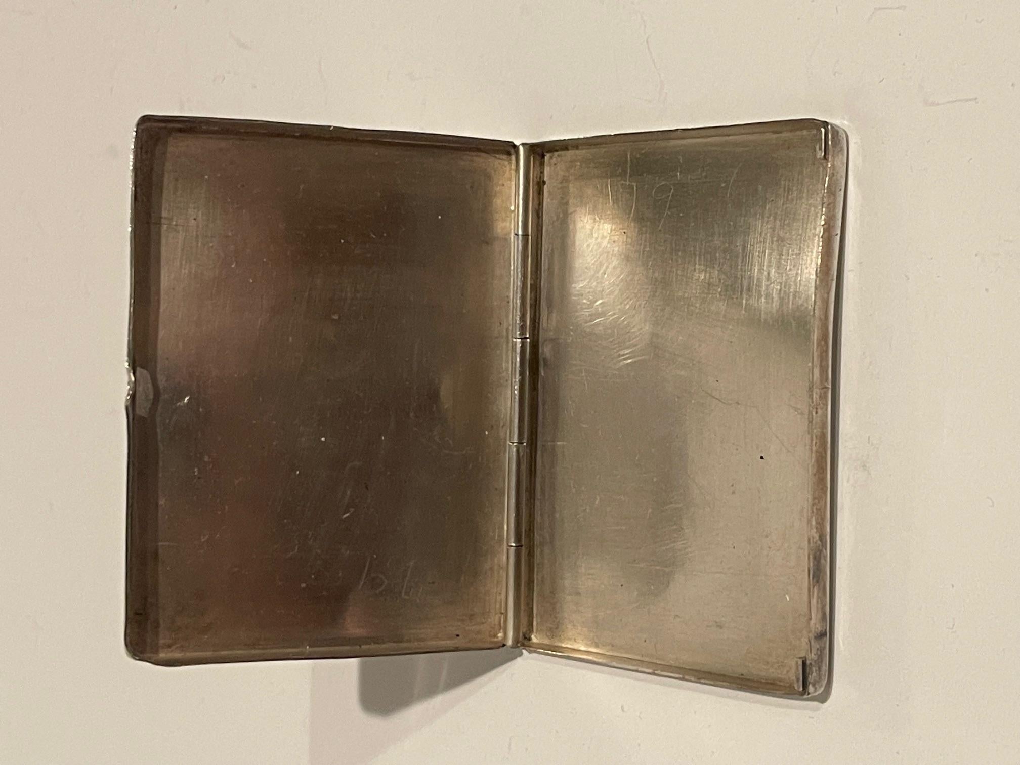Silver Business Card Holder For Sale 3