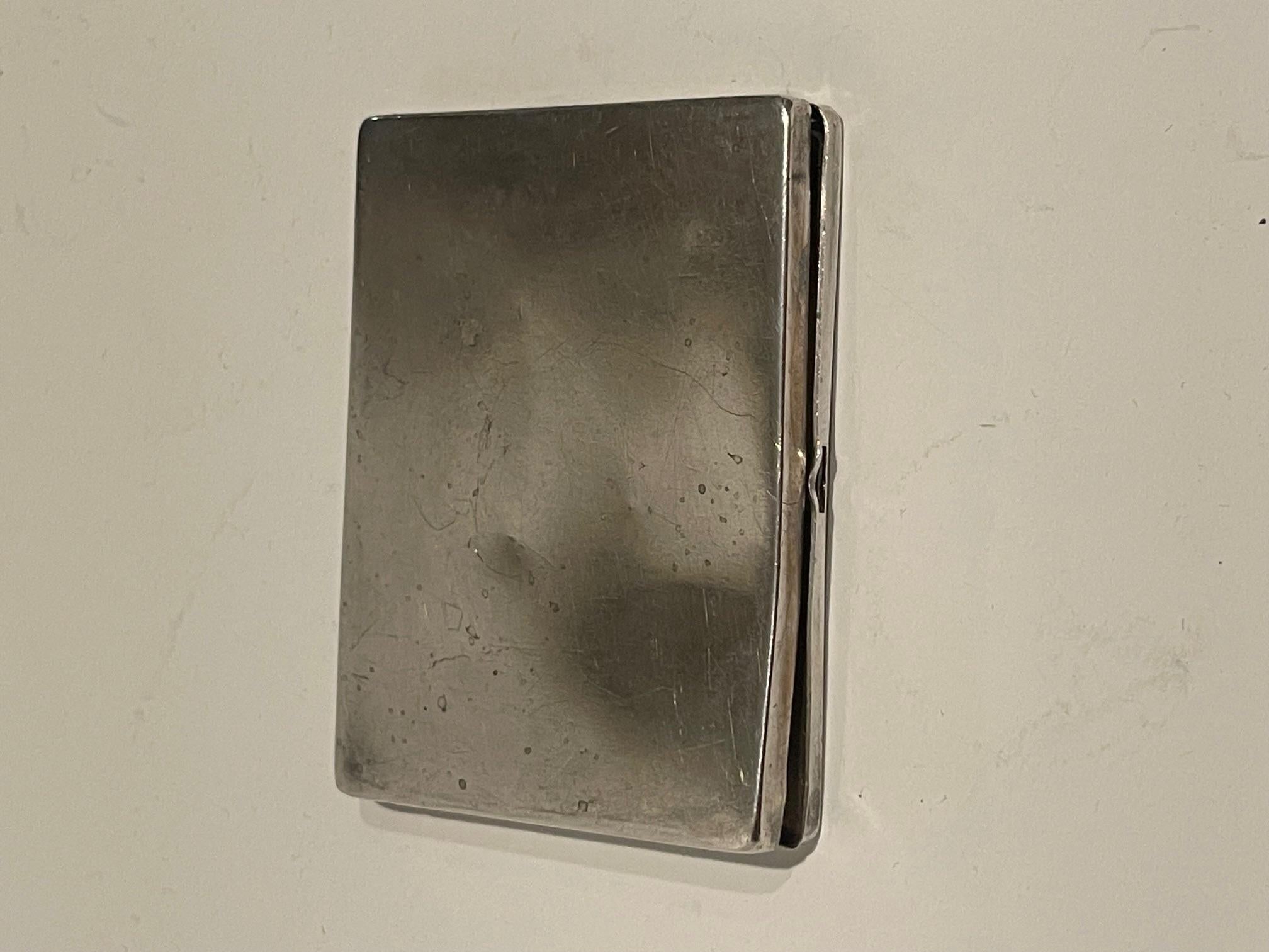 Silver Business Card Holder For Sale 4