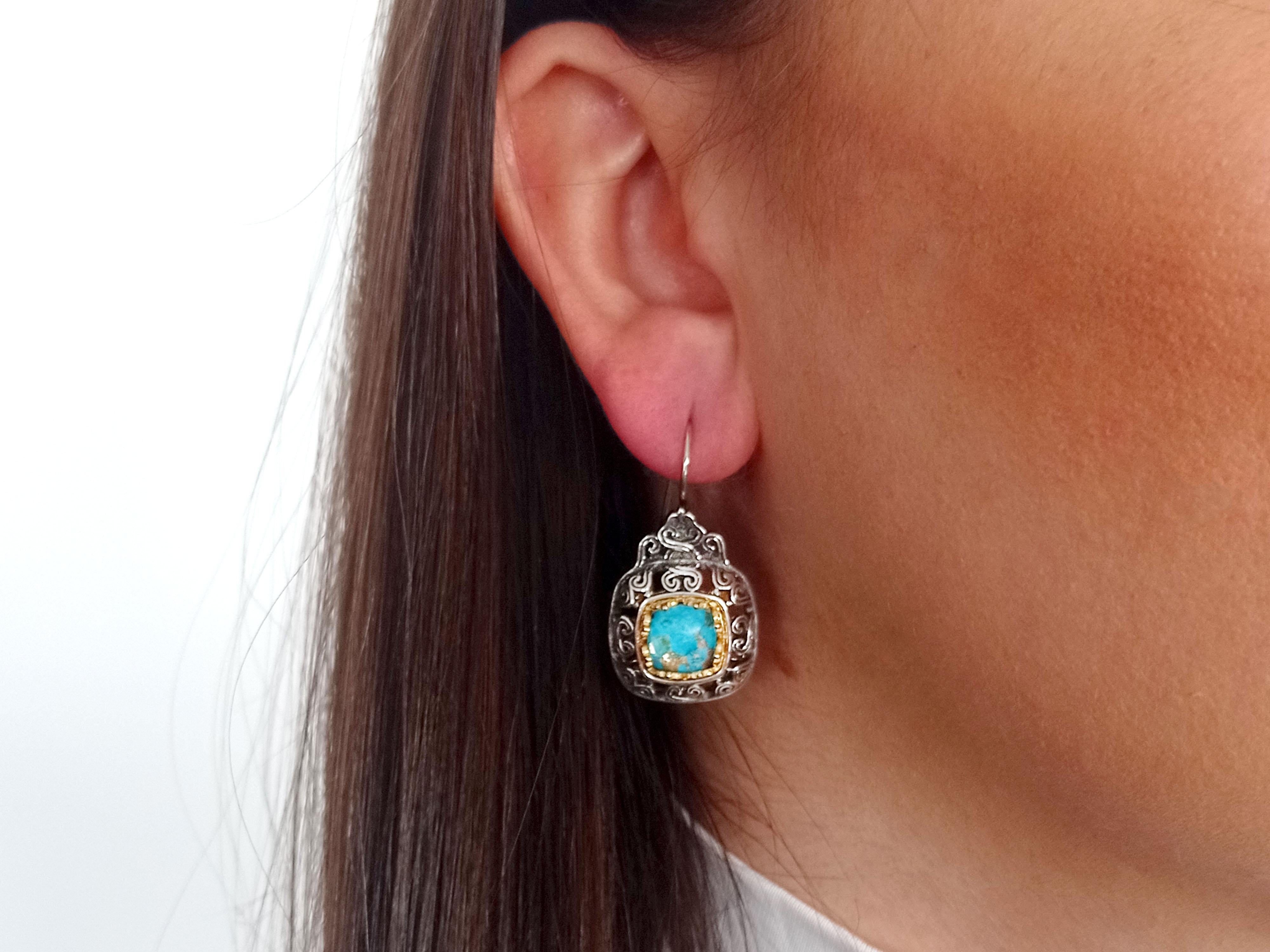 byzantine earrings silver