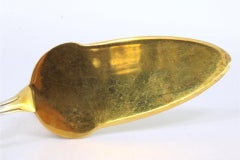 Silver cake serving spatula