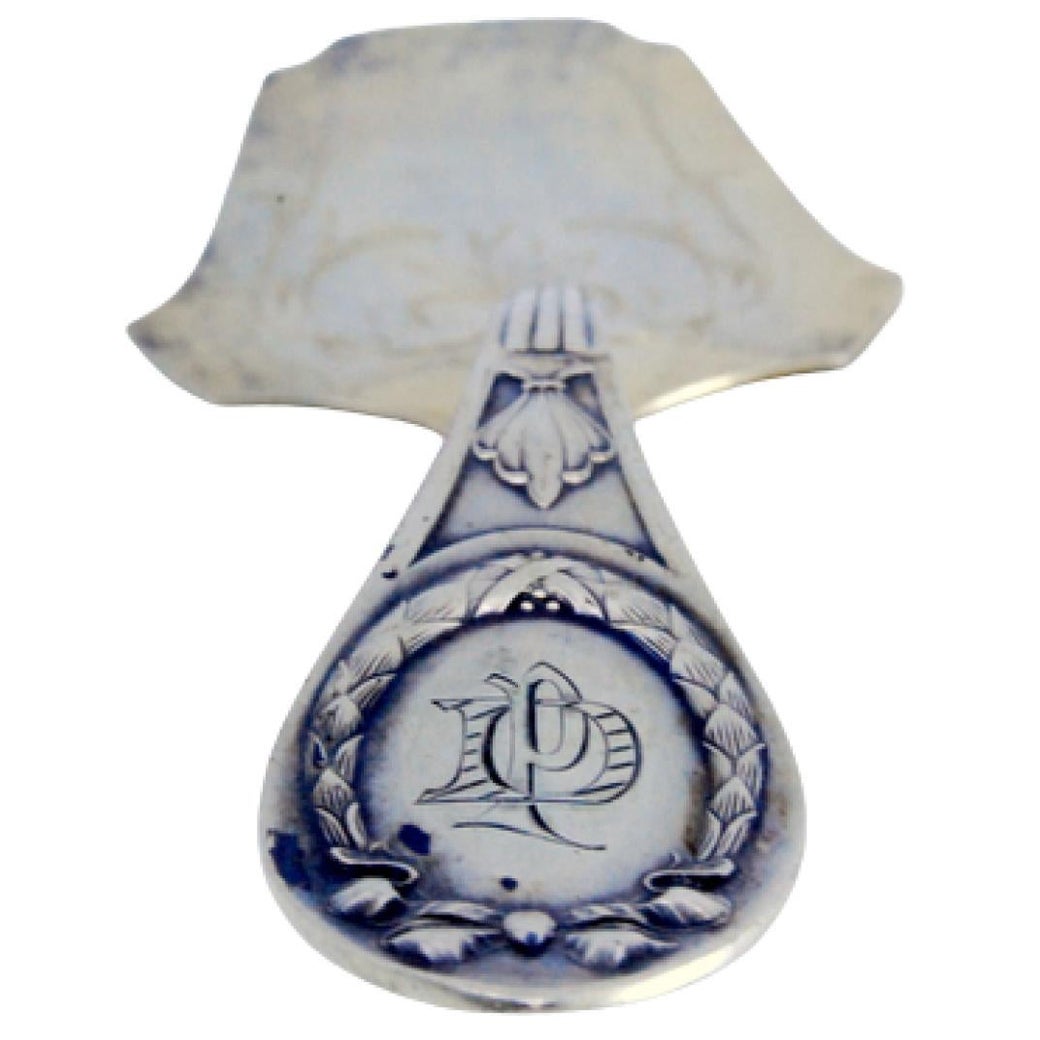 Silberner Kuchenspachtel im Angebot