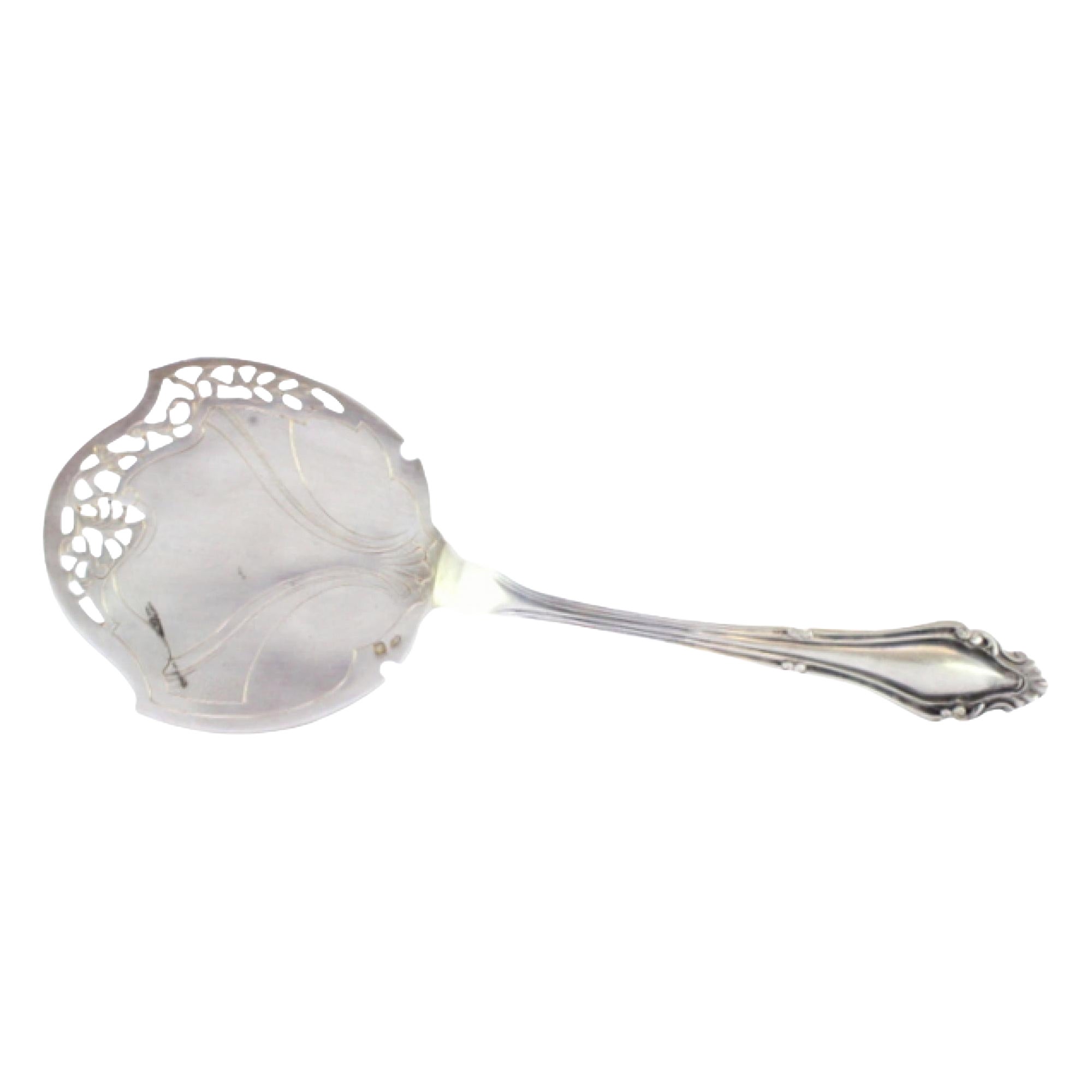 Silver cake serving spatula