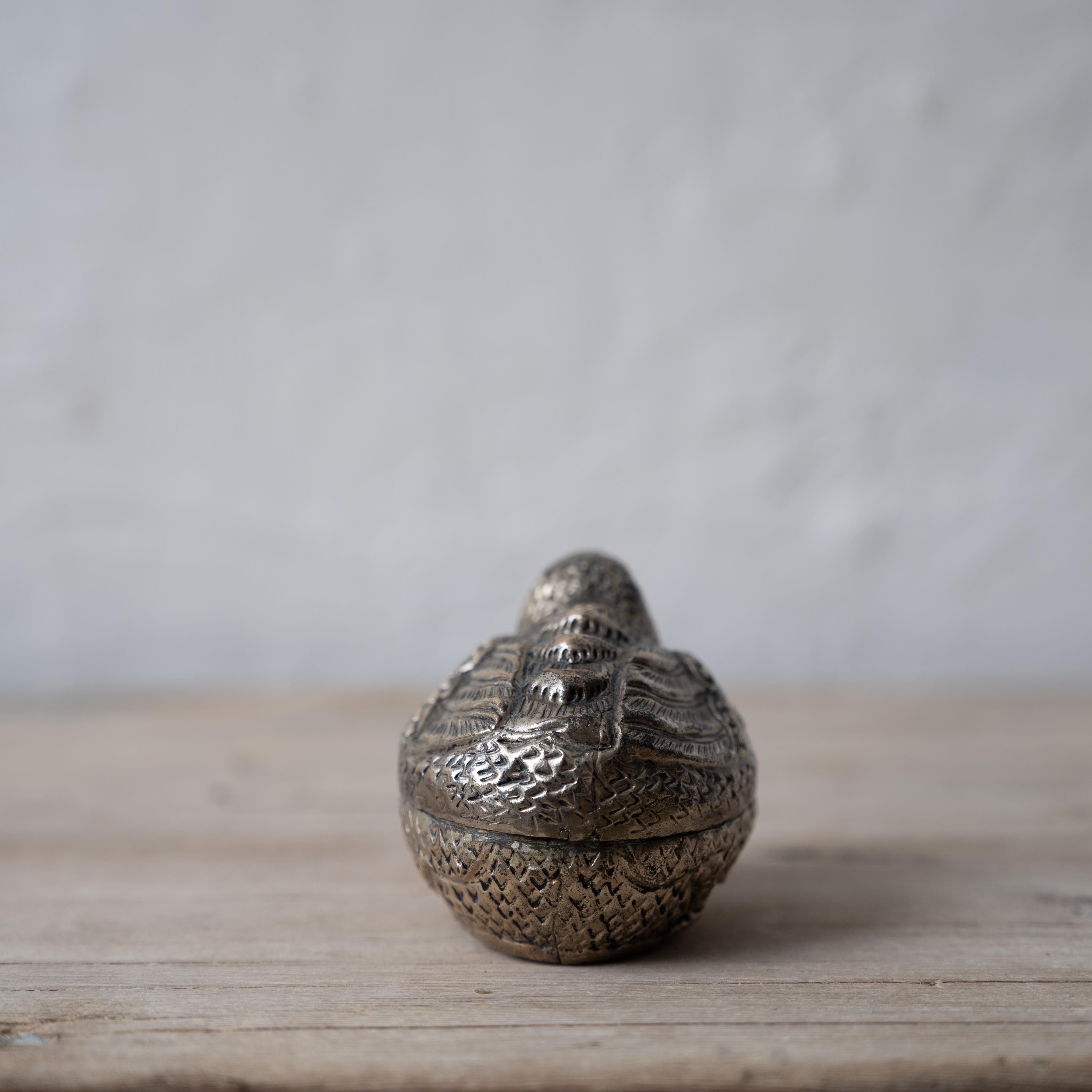 Silver Cambodian Quail Betel Nut Box For Sale 3