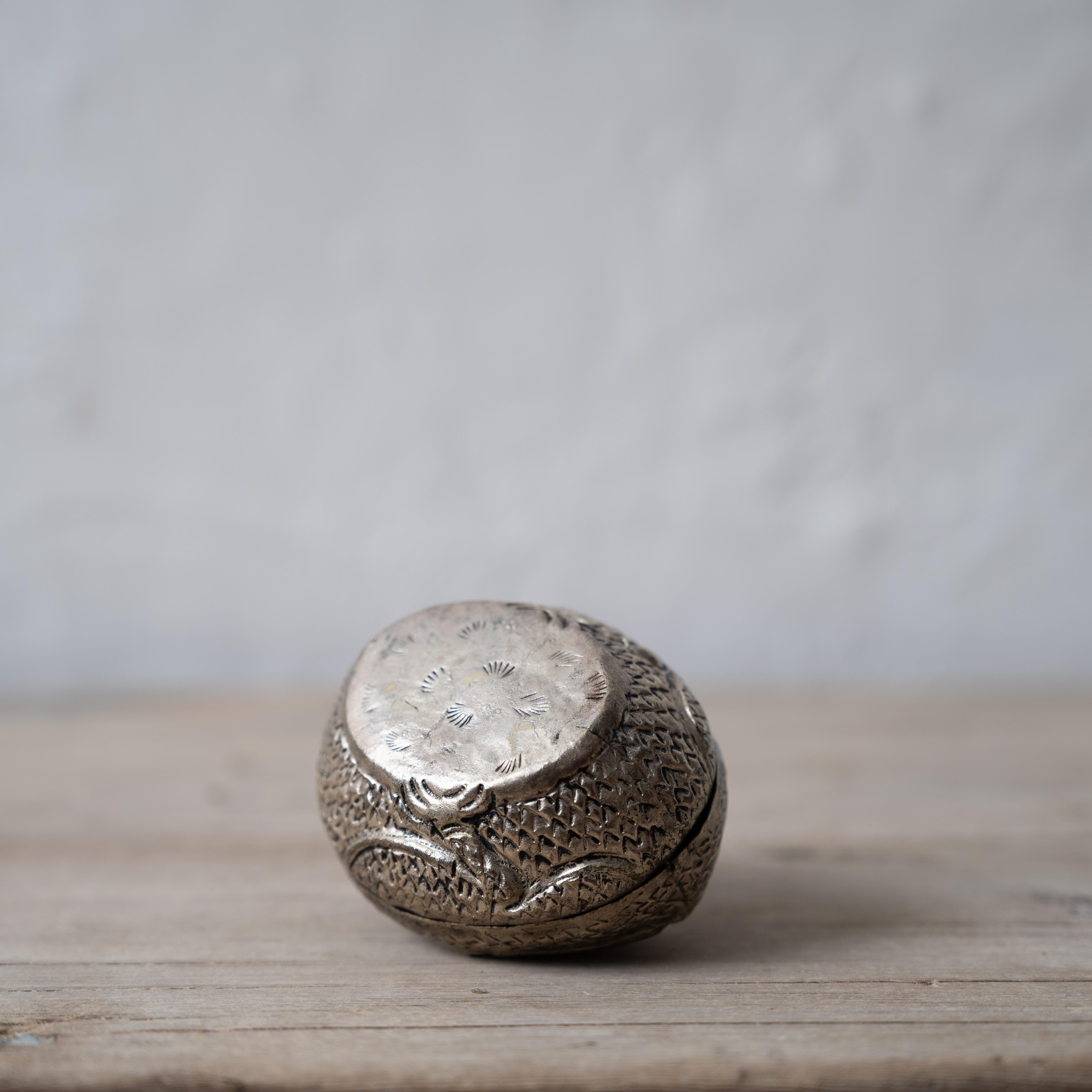 Silver Cambodian Quail Betel Nut Box For Sale 4