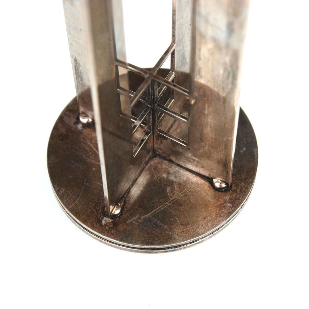 Late 20th Century Silver Candleholder by Richard Meier for Swid Powell For Sale