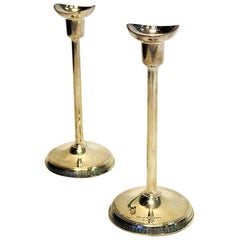 Silver Candleholder Pair by Ainar Axelsson for GAB, Sweden, 1967